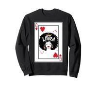 Libra Astrologia Negra Reina Corazon Blackjack Cartas Poker Sudadera