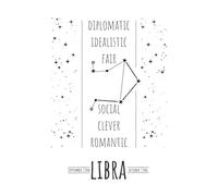 Libra Constellation Zodiac Journal: Black and White Astrology Themed Composition Notebook, Diary, or Daily Log for Astronomy Lovers | 6x9 Inches | 50 Pages | Paperback