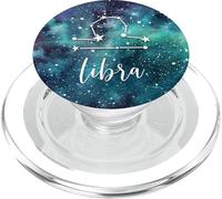 Libra - Cool Aqua Astrological Horoscope Zodiac Sign PopSockets PopGrip para MagSafe