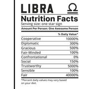 'Libra' Horoscope Notebook: 8x10 Cornell Lined Journal | 120 Pages | Black & White Astrology-Themed Writing Notebook
