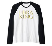 Libra King Top Birthday Gift For October Bday Libra Men Camiseta Manga Raglan