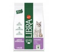 Libra Croquetas de Gato Adulto Esterilizado, Pollo, Negro, 1.5 kg (Paquete de 1)