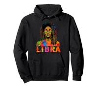 Libra Queen Loc'd Mujer Negra Zodiaco Africano Cumpleaños Sudadera con Capucha