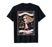Libra Queen Tarot Card Octubre Cumpleaños Astrología Zodíaco Camiseta