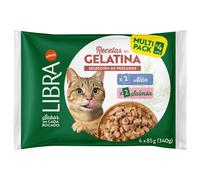 Libra Recetas en Gelatina alimento húmedo para gato - Atún y salmón - Cantidad: PACK 4 x 85 g