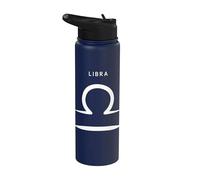 Libra The Scales - Signo zodiacal minimalista Stainless Steel Insulated Water Bottle