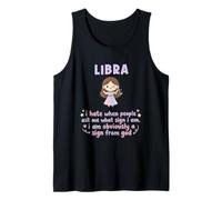 Libra Zodiac Cute Scales Astrología Humor Diseño Camiseta sin Mangas