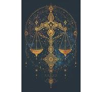 Libra Zodiac Journal | Dark Blue Night Sky Notebook with Gold Scales Design | 5.5 x 8.5” Lined Astrology Journal for Mindfulness, Planning & Reflection | Thoughtful Libra Gift