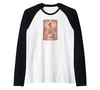 Libra Zodiac Sign Tarot Card | Fairy Tale Pastel Fantasy Art Camiseta Manga Raglan