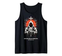 Líbranos del Mal Mateo 6:13 Versículo bíblico Cristiano Oscuro Camiseta sin Mangas