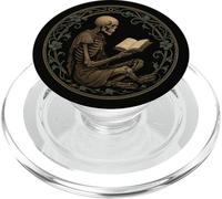 Librarian Skeleton Gothic Goth Aesthetic Book Reading Lover PopSockets PopGrip para MagSafe