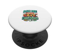 Libraries Library Advocate Librarian Friends Book Lover PopSockets PopGrip Adhesivo