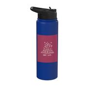 Library Book Wildflowers Lovers Literature Teacher Stainless Steel Insulated Water Bottle
