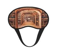 Library Bookcase - Máscara de ojos impresa con borde negro, con buen efecto de sombreado, es una opción ideal para viajes, meditación, etc