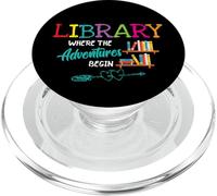Library Books Where Adventure Begins - Librarian Reader PopSockets PopGrip para MagSafe