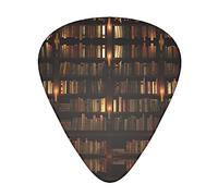 Library Bookshelf Book StOlmx - Juego de púas de guitarra, diseño de impresión completa, 3 grosores disponibles