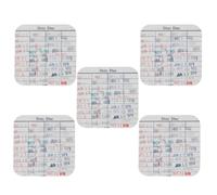 Library Due Date Coasters - Creative Coffee Mug Wooden Mats, Set of 5 Heat Insulation Pads with for Coffee Table Protection, Unique Library-Themed Drink Coasters for Home, Office, and Cafe Use