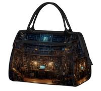 Library Education Book Gym Bag for Men Women Travel Sports Duffel Bags Waterproof Weekend Overnight Bag Lightweight Carry On Luggage Tote