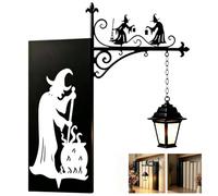 Library Lantern, Gothic Reading Light with Witch Design, Home Study, Metal