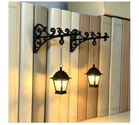Library Lantern Mini Bookshelf Lamp, Decorative Bookshelf Lighting With Warm LED Glow, Vintage Book Lantern for Reading Nook, Home Library Decor, Gift for Book Lovers (A*2Pcs)