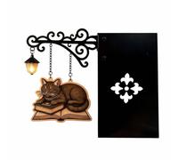 Library Lantern Mini Bookshelf Lamp, Vintage LED Cat Book Shelf Lamp
