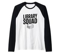Library Squad Book Lovers Club de Lectura Divertido Camiseta Manga Raglan