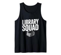 Library Squad Book Lovers Club de Lectura Divertido Camiseta sin Mangas