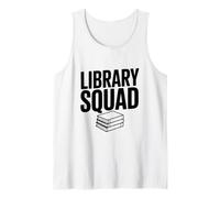 Library Squad Book Lovers Club de Lectura Divertido Camiseta sin Mangas