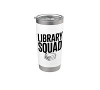 Library Squad Book Lovers Club de lectura Divertido Vaso térmico de acero inoxidable de doble pared
