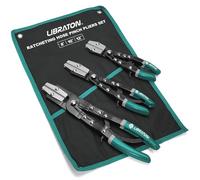 LIBRATON Alicates de abrazadera de manguera trinquete, 3 piezas, herramienta radiador, flexible 8-12 pulgadas, bolsa incluida