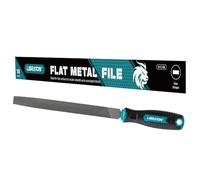 LIBRATON Lima de Metal Plana de 10 Pulgadas Herramienta de Archivo de Metal | Mango Ergonómico, Lima de Mano para Metal, Metalurgia, Madera, Plástico, Lima Plana para Refinar, Dar Forma y Raspar