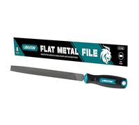 LIBRATON Lima de Metal Plana de 8 Pulgadas, Herramienta de Archivo de Metal | Mango Ergonómico, Lima de Mano para Metal, Metalurgia, Madera, Plástico, Lima Plana para Refinar, Dar Forma y Raspar