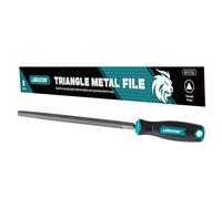 LIBRATON Lima de Metal Triangular de 200mm, Herramienta de Archivo de Metal, Lima de Acero de Alto Carbono con Mango Ergonómico, Lima de Mano para Metal, Madera, Plástico, Refinar, dar Forma y Raspar