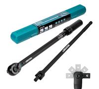 LIBRATON Llave Dinamométrica 1/2", 50-350 Nm Llave de Torque, Llave Dinamométrica Moto con Clic, Precisión ±3%, Mango Articulado 1/2", 72 Dientes de Doble Dirección Ajustable, para Moto y Coche