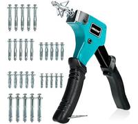 LIBRATON Molly Bolts para paredes de pladur y escayola (0,30 cm - 3,86 cm), 30 piezas en 6 tamaños con herramienta de ajuste, kit resistente de tornillos y anclajes de metal para pared hueca, soporta