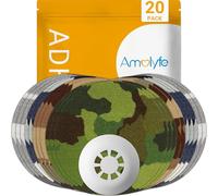 Libre - 3 cubiertas de sensor impermeables, paquete de 20 fundas Amolyfe Freestyle Libre 3 fundas, a prueba de golpes con tapa dura, parches adhesivos médicos impermeables y transpirables, protección