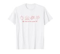 Libre Como El Océano Tortuga Marina Coral Conchas Estrellas De Mar Camiseta