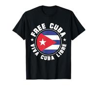 Libre Cuba Viva Cuba Libre Bandera Cubana Orgullo Cubano Camiseta
