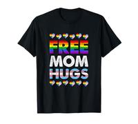 Libre Mamá Abrazos Arco Iris Lgbtq Gay Orgullo Mes Orgulloso Aliado Camiseta