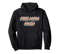 Libre Mamá Abrazos Orgullo Retro Vintage LGBT Orgullo Mes Madres Sudadera con Capucha