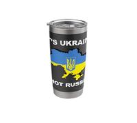 Libre Ucrania Detener la guerra Paz en Europa Apoyo a los ucranianos Vaso térmico de acero inoxidable de doble pared