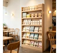 Librería 6 Niveles de Madera Maciza, Estantería de Pared para Libros | Librería alta de 6 niveles en para cuentos infantiles, dormitorio y salón.(67.72*39.37*3.94in)