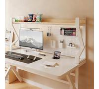 Librería ajustable de escritorio, Organizador de estante de escritorio con tablero perforado for escritorio, dormitorio, oficina, varios tamaños en blanco y negro(White a,133*65cm/52.3*25.6in)