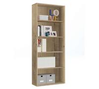 Librería alta en color Roble Gold 197x76x33 cm Estantería moderna