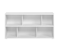 Librería baja de madera blanca 140 cm EPURE