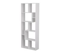 Librería blanca asimétrica 8 estantes jane