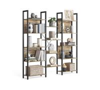 Librería con 14 Estantes Roble con Grano Azul y Negro