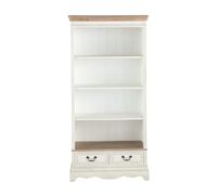 Librería con 2 cajones crema