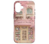 Librería Coqueta Floral Rosa Estilo Femenino Estética Carcasa para iPhone 16