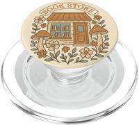 Librería Cottagecore Mushroom Librería Lectura Amante Retro PopSockets PopGrip para MagSafe